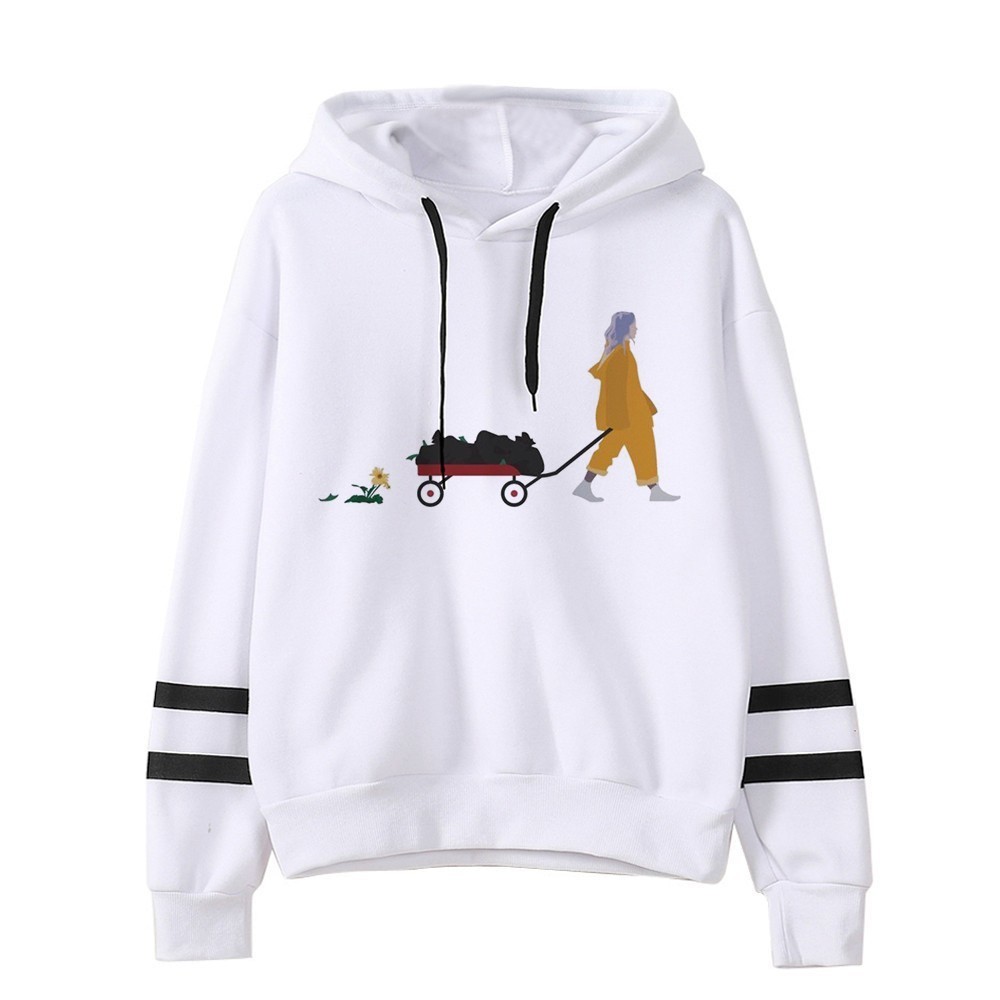 2019 spring Billie Eilish hoodie Print Hooded Women Men sweatshirt Clothes Harajuku Casual Hot Sale Hoodies Kpop sweatshirts